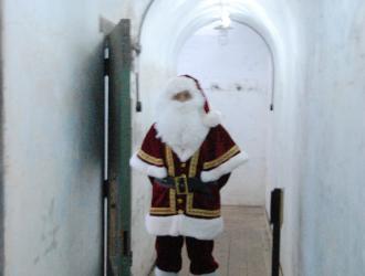 Father Christmas in the tunnels