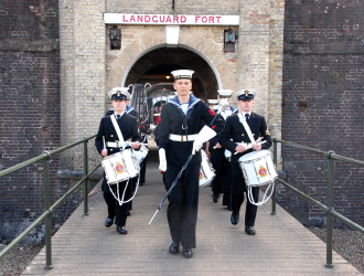 Royal Marine Cadets band on Darell's Day