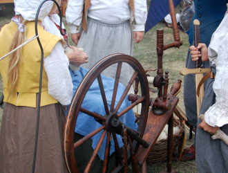 Spinning wheel in action