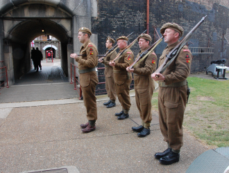 Suffolk Regiment re-enactors